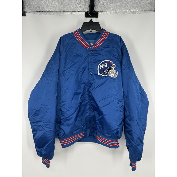 Chalk Line Other - New York Giants Chalk Line Satin Bomber Jacket Quilt Quilted Lined Blue XXL